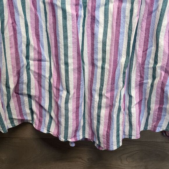 St. John's Bay Pink Vertical Striped Blouse Womens Size XL - Picture 3 of 7